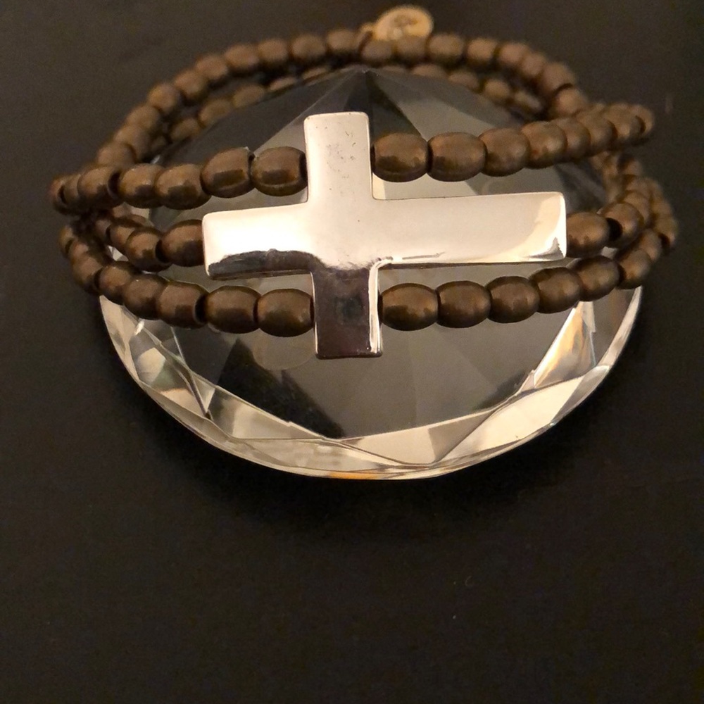Christian Bling stretch bracelet with cross